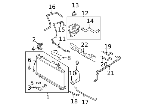 Radiator & Components for 2004 Subaru Impreza #0