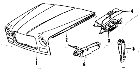 Hood & Components for 1985 Jaguar Vanden Plas #0