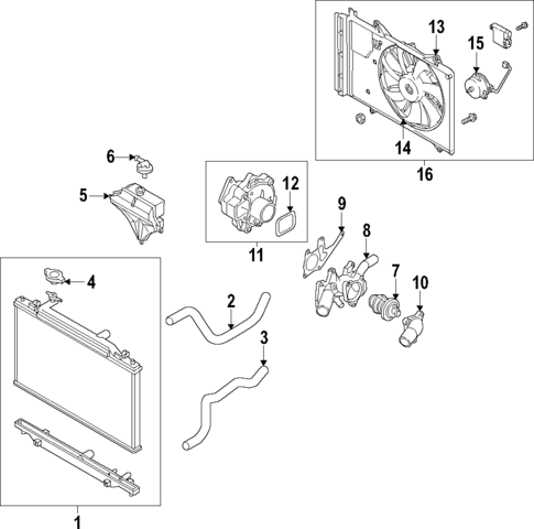Radiator & Components for 2018 Mazda CX-3 #1