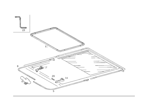 Sliding-Roof Drive, Cable for 2000 Mercedes-Benz C43 AMG #0