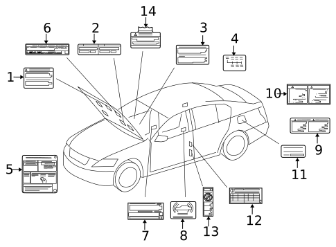 Labels for 2012 Lexus IS350 #0