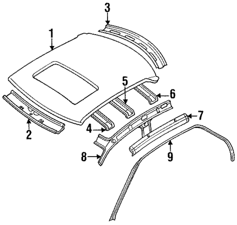 Roof & Components for 1991 INFINITI G20 #0