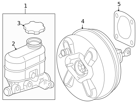Master Cylinder - Components On Dash Panel for 2006 Isuzu Ascender #0