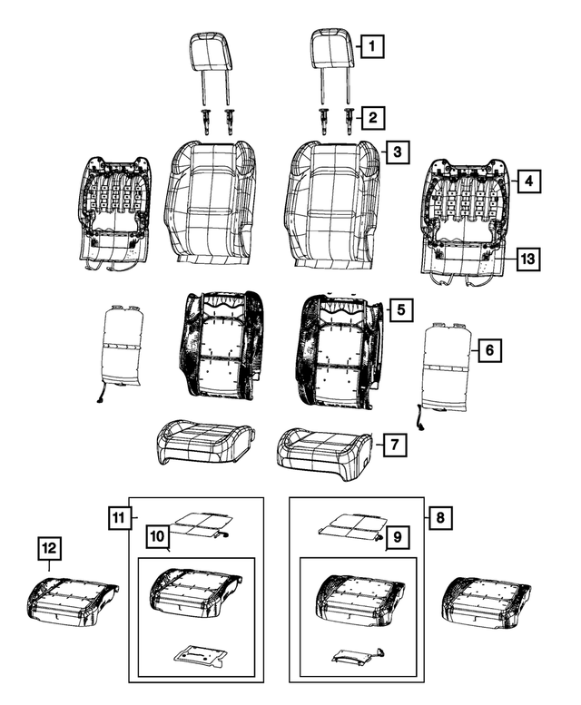 7FF63LV5AB - : Front Seat Back Cover, Left for Mopar Image