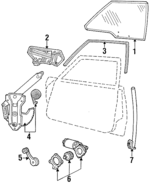 E3AZ5423289A - Body: Glass Bracket for Ford: Country Squire, LTD, LTD Crown Victoria | Mercury: Colony Park, Grand Marquis, Marquis Image