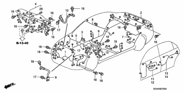Wire Harness for 2007 Honda Accord #0