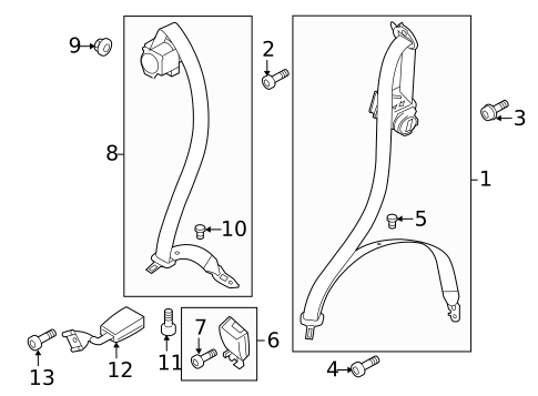 Rear Seat Belts for 2018 Porsche Cayenne #0
