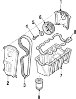 F7CZ6019BB - Engine: Outer Timing Cover for Ford: Escort | Mercury: Tracer Image