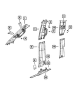 6BN45TX7AI - Interior Trim: A Pillar Molding, Left for Mopar Image