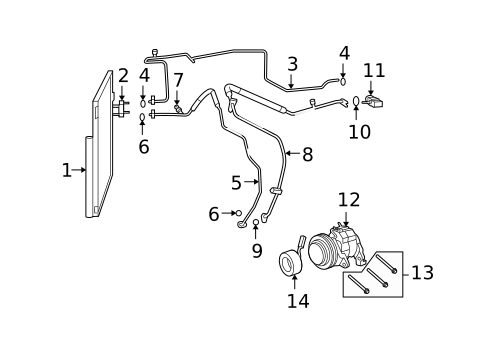 Condenser, Compressor & Lines for 2012 Ram 2500 #0