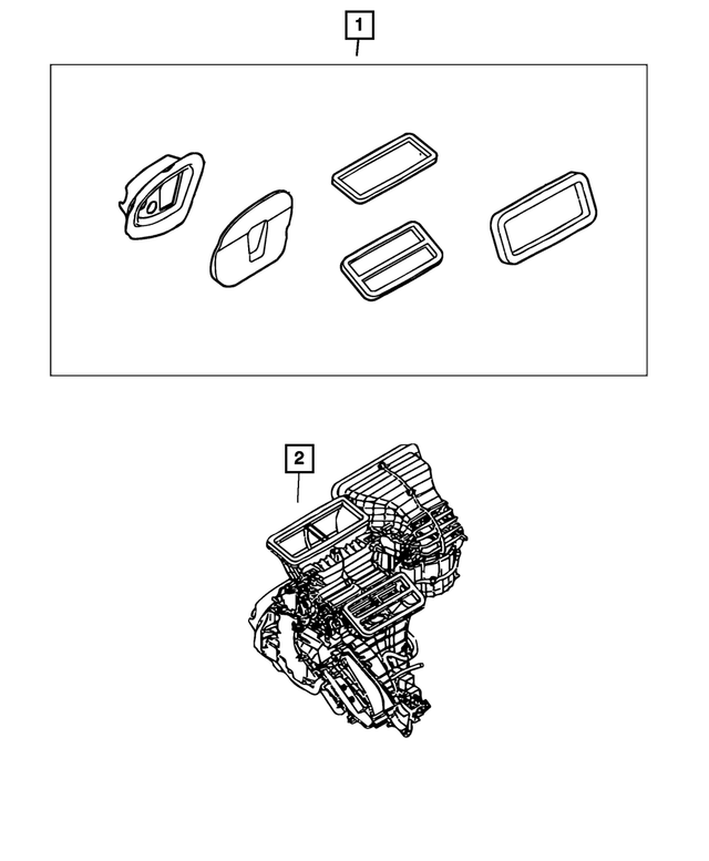 « 68241597AA – Air Conditioners and Heaters : Unité De Climatisation Et Chauffage Ensemble D`etancheite pour Mopar Image »