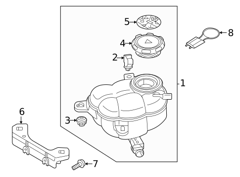 Coolant Reservoir for 2021 Audi A7 Sportback #0