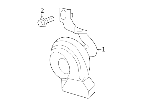 Horn for 2015 Mercedes-Benz E63 AMG S #2
