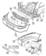 4805776AC - Frames and Bumpers: Rear Fascia for Mopar Image