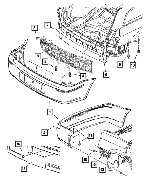 Rear Bumper and Fascia for 2005 Dodge Magnum #0