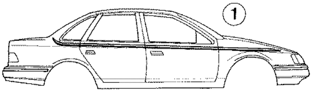F1DZ5420000A - Body: Stripe Tape for Ford: Taurus | Mercury: Sable Image