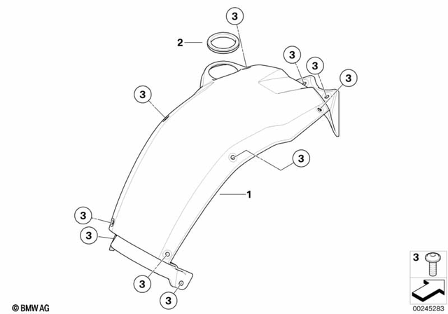 46637727169 - Frame and Mounting Parts: Covering Center -  for BMW-Motorrad Image