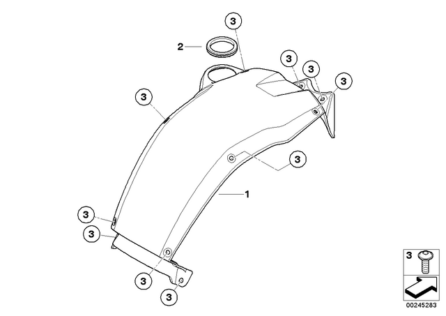 46637727169 - Frame and Mounting Parts: Covering Center -  for BMW-Motorrad Image