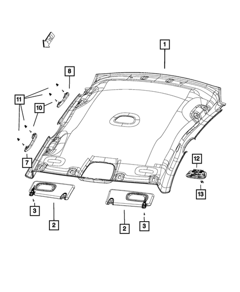 Headliners-Visors-Assist Straps for 2016 Chrysler 200 #0