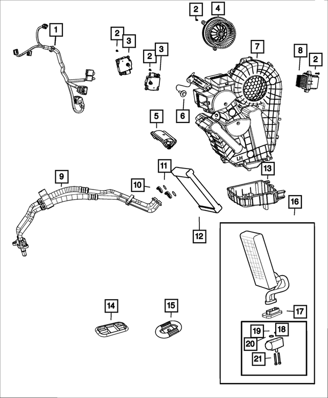 68031980AA - Air Conditioners and Heaters: Heater Core Tubes Clamp Kit for Mopar Image