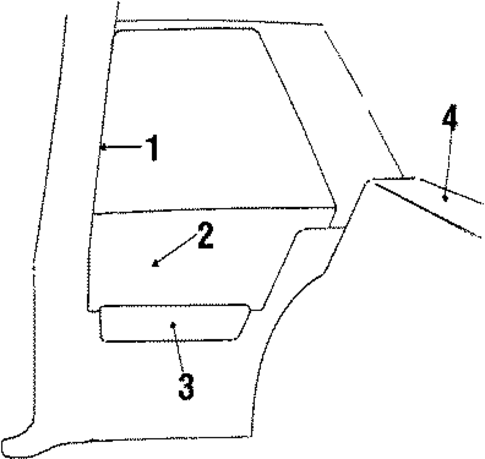 Interior Trim - Quarter Panels for 1986 Pontiac 6000 #1