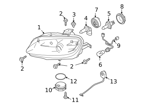 Bulbs - Chassis for 2010 Mazda MX-5 Miata #2