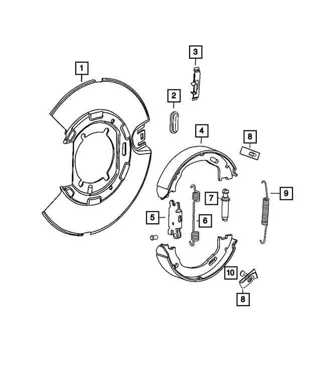 « 5170481AA – Brakes : Frein De Stationnement Ensemble D'adaptateur, Côté Droit pour Mopar Image »