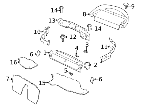 Interior Trim - Rear Body for 1999 Mazda Miata #0