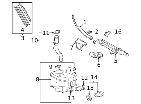Wipers for 2011 Lexus LS460 #0