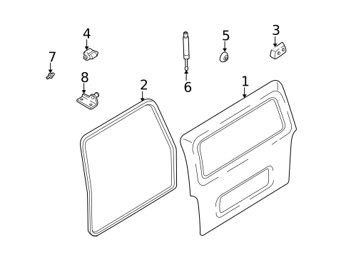 Gate & Hardware for 2004 Hyundai Santa Fe #0