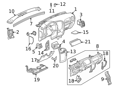 Instrument Panel for 2005 Saab 9-7x #0