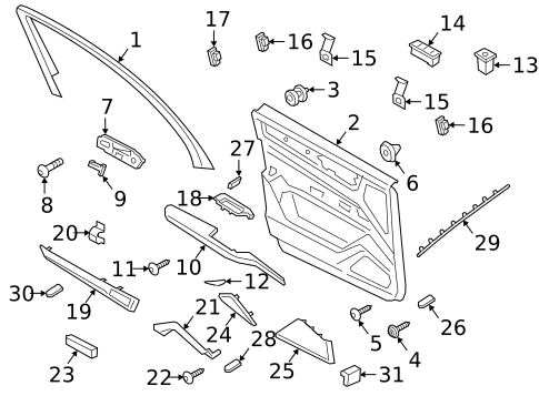 Interior Trim - Front Door for 2020 Porsche Cayenne #2