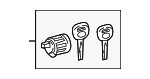 6905608020 - Body: Cylinder &amp; Keys for Lexus: CT200h, ES250, ES300h, ES350, GS F, GS200t, GS300, GS350, GS450h, GS460, GX460, GX550, HS250h, IS F, IS200t, IS250, IS300, IS350, IS500, LC500, LC500h, LS460, LS500, LS500h, LS600h, LX570, NX200t, NX300, NX300h, RC F, RC Turbo, RC200t, RC300, RC350, RX350, RX350L, RX450h, RX450hL Image
