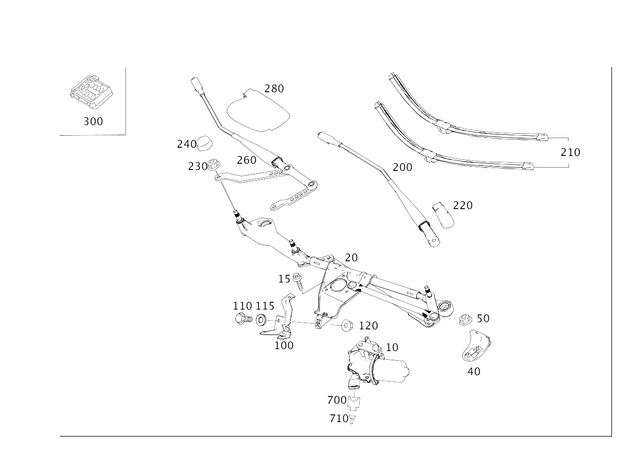 2518202642 - Electrical System: Wiper Motor for Mercedes-Benz: R320, R350, R500 Image image
