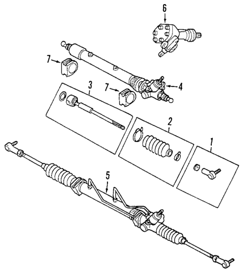 Steering Gear & Linkage for 1999 Honda Passport #1