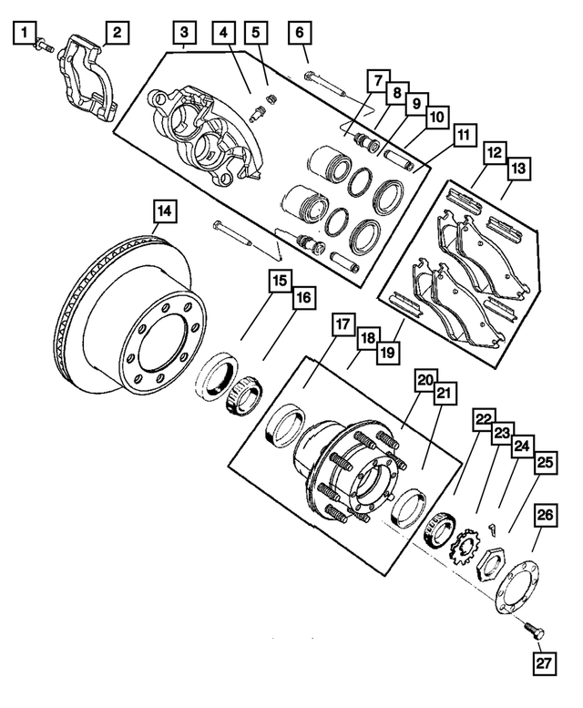 R5104759AA - Service Brakes: Disc Brake Caliper Assembly, Left for Mopar Image