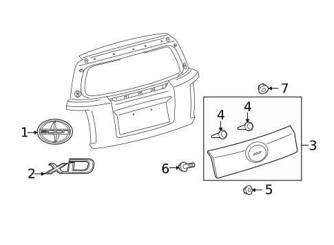 Exterior Trim - Lift Gate for 2012 Scion xD #0