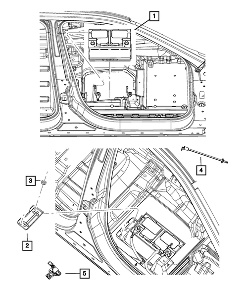 Battery, Battery Tray and Cables for 2015 Jeep Grand Cherokee #1