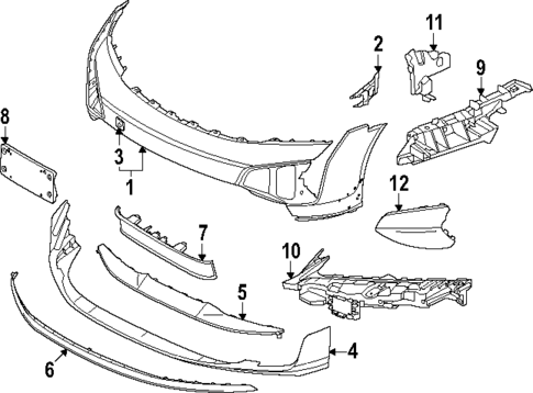 Bumper & Components - Front for 2025 Porsche Taycan #0