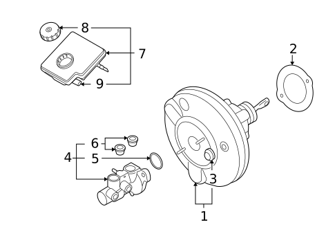Master Cylinder - Components On Dash Panel for 2013 Mini Cooper #0