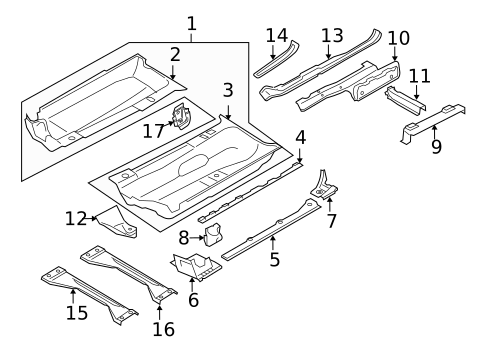 Floor & Rails for 2008 Audi A3 Quattro #0