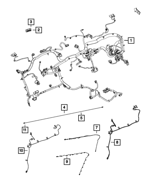 Wiring-Instrument Panel for 2016 Ram 3500 #2