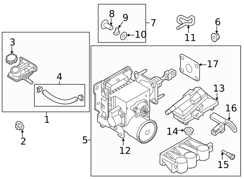 Master Cylinder - Components On Dash Panel for 2023 Kia Niro #0