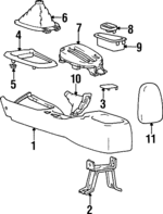 8461227050LK - : 1997-2001 Hyundai Tiburon - Console Body Blank Cover for Hyundai: Tiburon Image