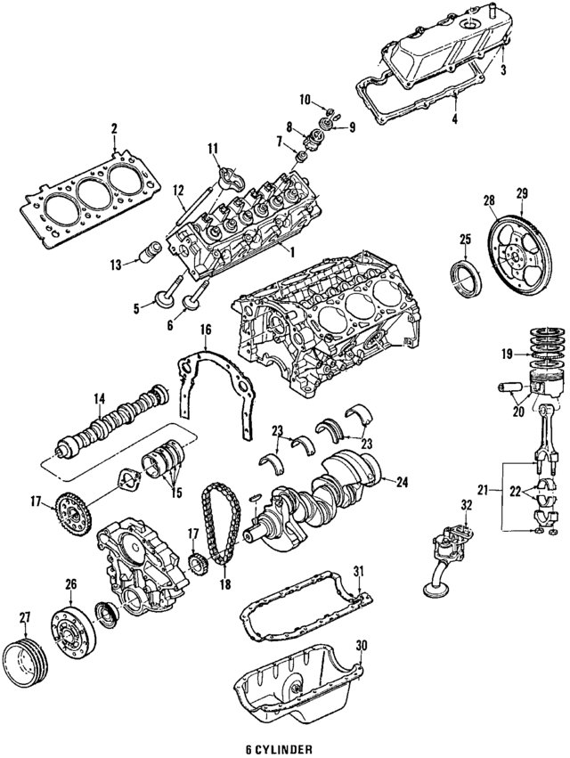E8DZ6F063B - Engine: Front Mount for Ford: Taurus | Lincoln: Continental | Mercury: Sable Image