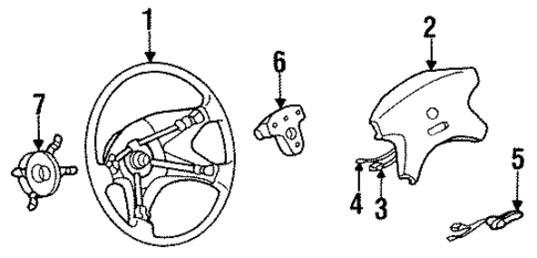 Steering Wheel & Trim for 1994 Nissan Quest #0