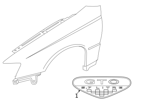 Exterior Trim - Fender for 2004 Pontiac GTO #0