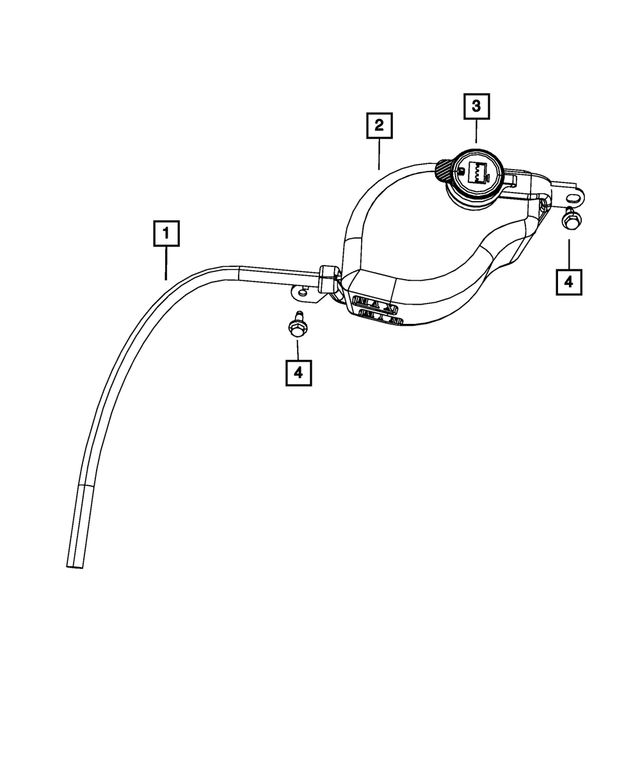 55111232AF - Cooling: Coolant Bottle Return Hose for Mopar Image