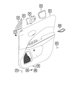 6EK912R5AE - Interior Trim: Front Door Trim Panel, Left for Mopar Image