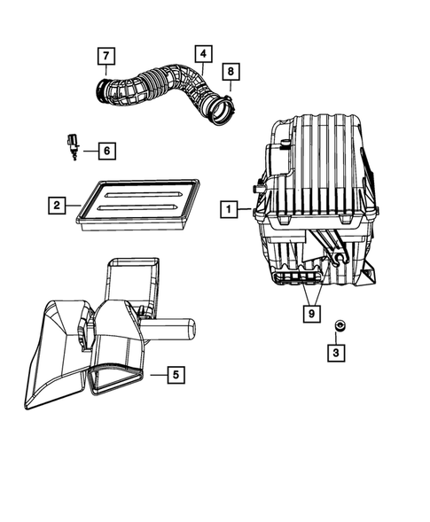 Air Cleaner for 2009 Dodge Journey #0